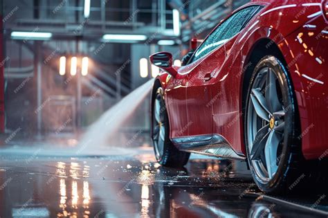 Premium Photo | Car wash expert using water pressure washer