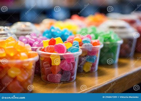 A Colorful Array of Delicious Sweets at the Vibrant Candy Store Counter ...