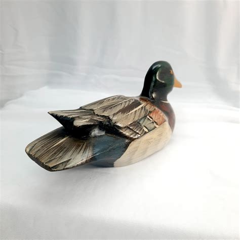 Vintage Small Wooden Mallard Decoy Duck