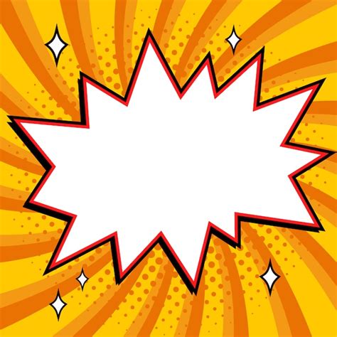 Pop art styled speech bubble. comics pop-art style empty bang shape on ...