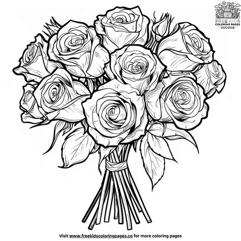 Captivating Realistic Rose Coloring Pages