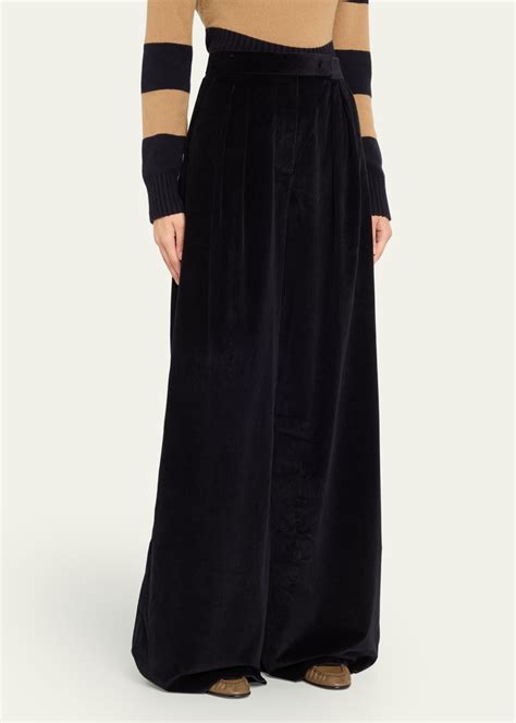 Max Mara Gilly Wide-Leg Corduroy Trousers - Bergdorf Goodman