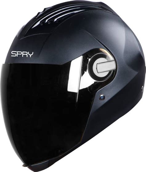 Steelbird SBA-2 SPRY Classic Full Face Helmet in Black Motorbike Helmet ...