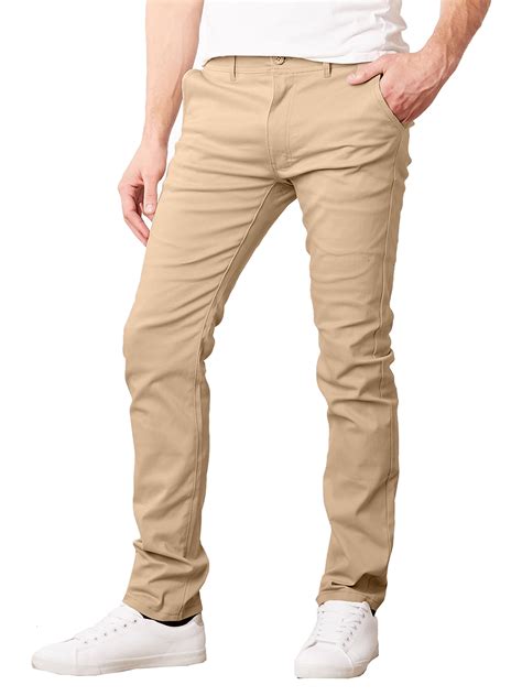 Men's Super Stretch Slim Fit Chino Pants with Comfortable Waist, Fine ...