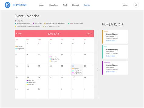 Image result for Event Calendar Design