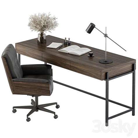 Writing Table – Office Furniture 422 3DS Max Model – 3DSky Model Free