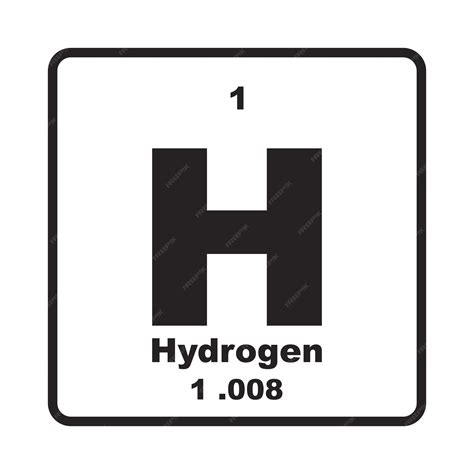 Premium Vector | Hydrogen element icon vector illustration symbol design