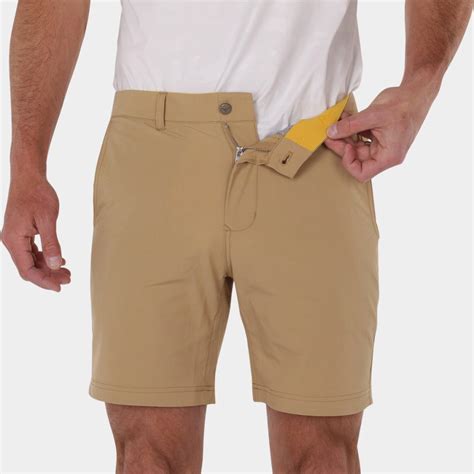Men's 7 Inch Golf Shorts in Khaki | Avalon Performance Golf Shorts