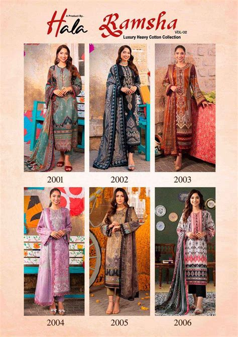 HALA RAMSHA VOL 2 COTTON KARACHI PAKISTANI SUITS