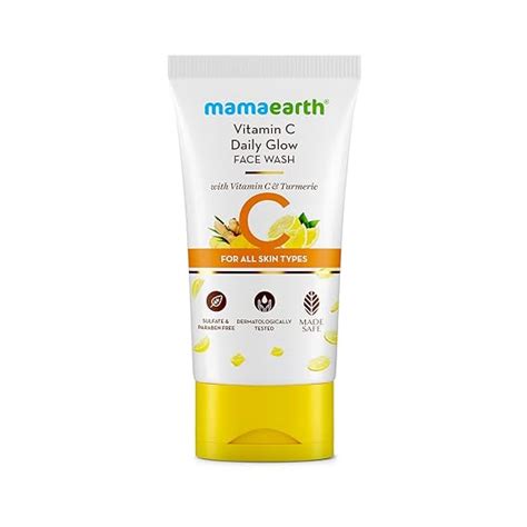Mamaearth Vitamin C Face Wash with Vitamin C and Turmeric for Skin ...