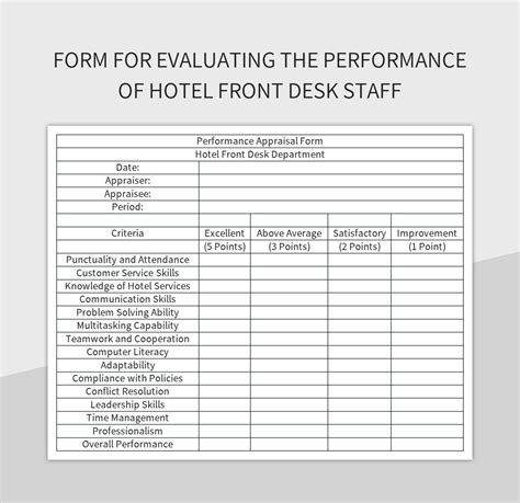 Free Hotel Performance Templates For Google Sheets And Microsoft Excel - Slidesdocs