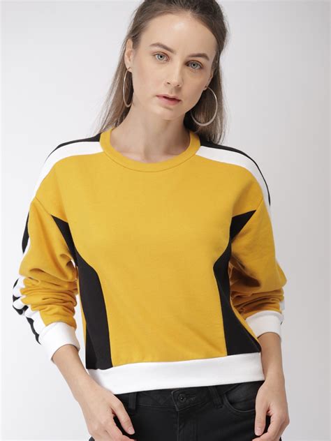 Buy FOREVER 21Women Mustard Yellow Sweatshirt - Sweatshirts for Women ...