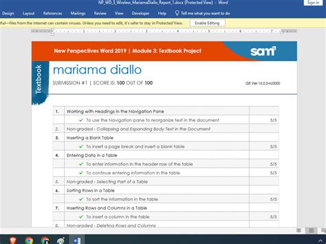 Image result for Word Module 5 Sam Project B Cengage