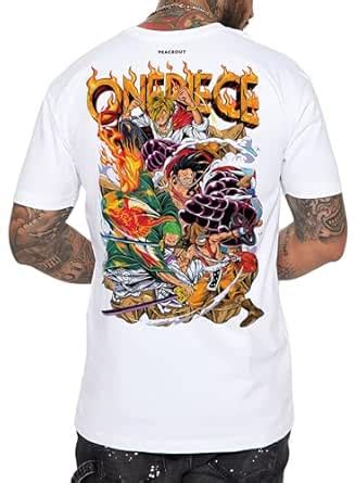 One Piece Anime Printed T-Shirt with Luffy, Zoro, Sanji, Usopp ...