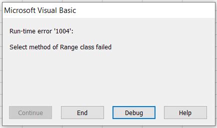 Image result for What Is Run Time Error 1004 Select Method of Sheets Class Failed