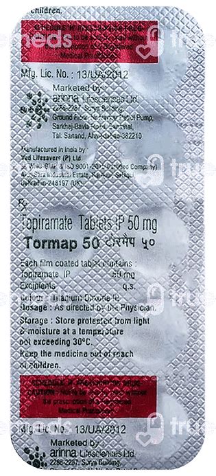 Tormap 50 MG | Order Tormap 50 MG Tablet Online at Truemeds