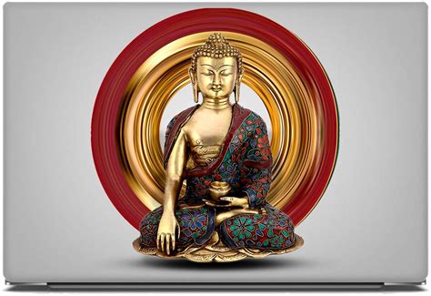 DivineDesigns™ Floral Dress Buddha Laptop Stickers 15.6 inch - Stickers ...