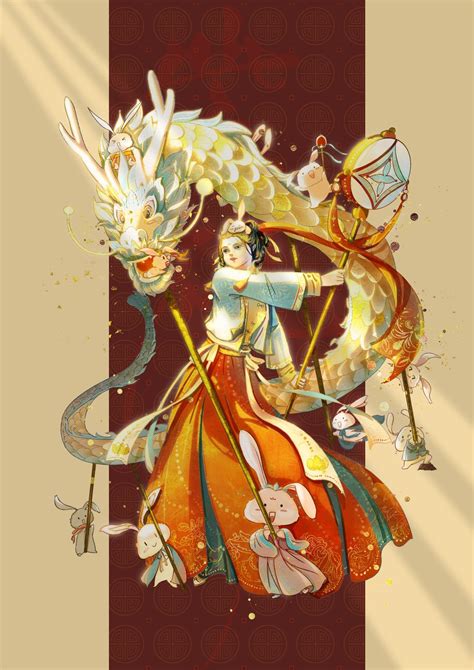 福兔新春财临门_紫砚台__插画师作品_涂鸦王国gracg.com