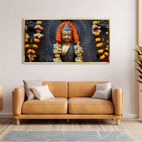 Serene Retreat: Lord Buddha Wall Art Paintings for Bedroom Decor ...