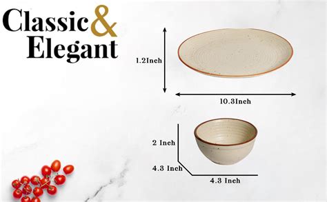 Freakway Stoneware Handpainted' Permium Ceramic 6 Dinner Plates & 12 ...