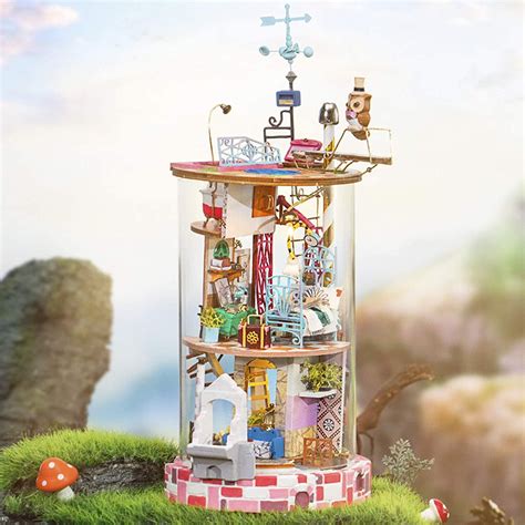 Buy Rolife DIY Miniature Dollhouse Kit - Tiny Loft House Kit with Cover ...