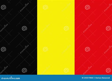 Black, Yellow and Red Flag of Belgium. Stock Illustration ...
