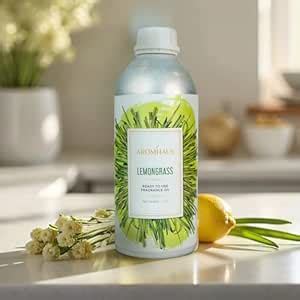 Aromhaus Lemongrass Fragrance Oil 1L | Ready-to-Use Aroma Oil for ...