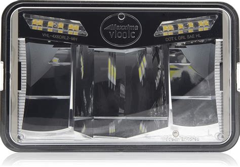 Buy Maxxima 4X6 LED Head LAMP Low Beam/DRL with MAXXHEAT Heated Lens ...