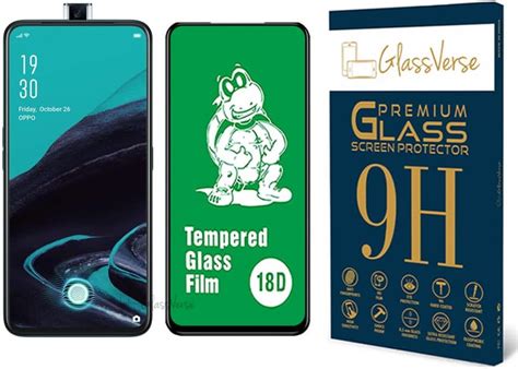 GlassVerse 18D Tempered Glass With Inbuilt AirBag Borders For Oppo Reno ...