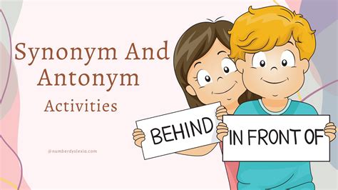 10 Classroom Activities For Learning Synonyms And Antonyms - Number ...