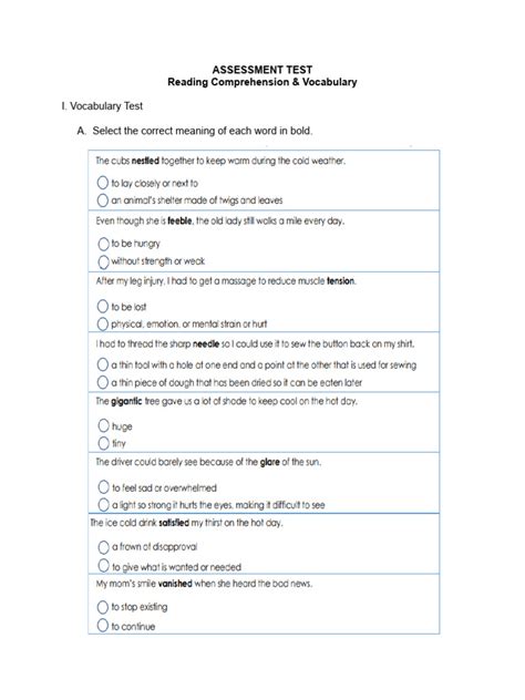 Image result for Assessment Test Questions