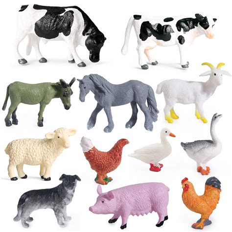 Snapklik.com : SIENON 12Pcs Realistic Mini Farm Animal Figurines ...