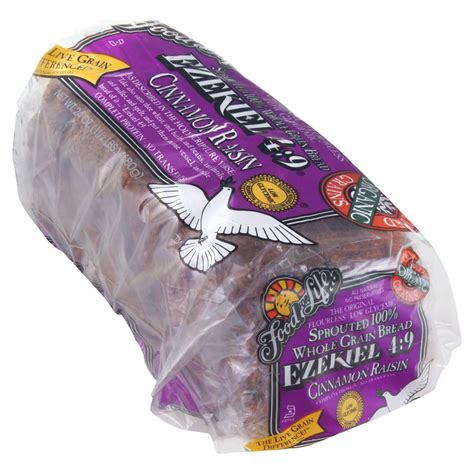 Food for Life Ezekiel 4:9 Cinnamon Raisin Sprouted Whole Grain Bread ...