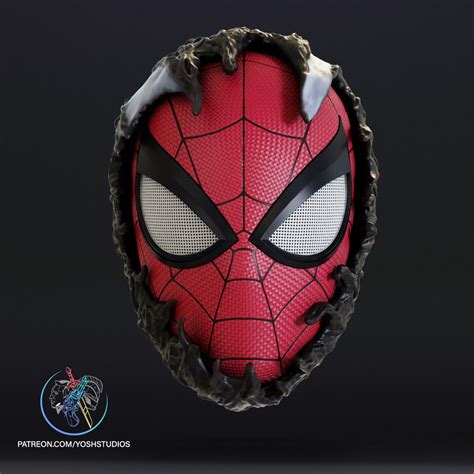 Spiderman Becoming Venom Mask 3D Print File STL – Yosh Studios