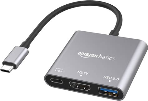 Amazon Basics USB hub 3.0 for Type-c Port,8 in 1 Adapter for pc ...