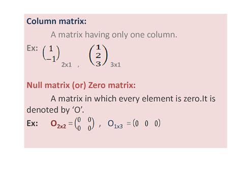 Image result for Types of Matrices