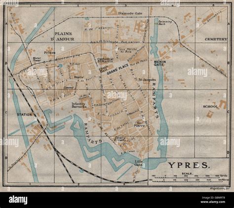 Western front map ypres hi-res stock photography and images - Alamy