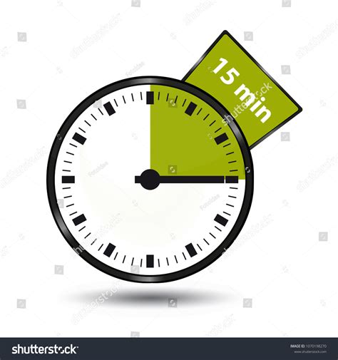 Timer 15 Minutes Vector Illustration Isolated Stock Vector (Royalty ...