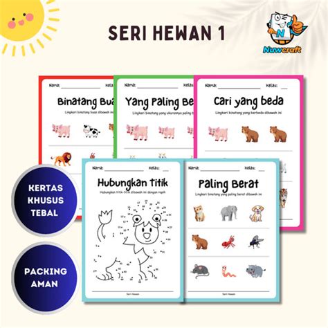 Promo Nuwcraft - Worksheet - Seri Hewan 1 - Activity Worksheet Anak ...