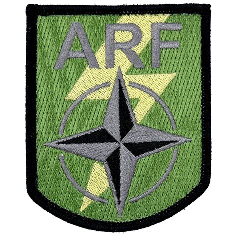 Nato Allied Reaction Forces ARF Hook & Loop TRF Badge