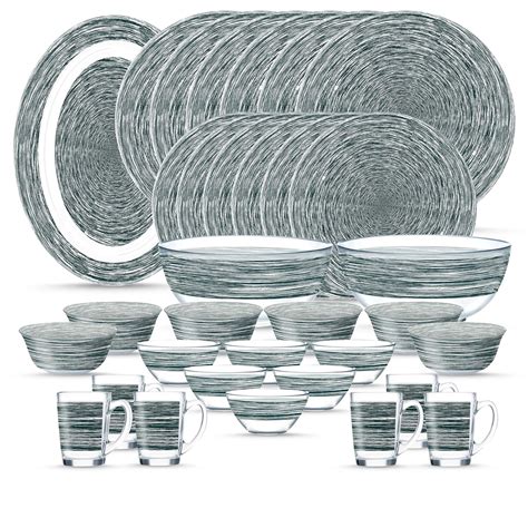 Luminarc Made in UAE French Style Design Sodo Glass Printed 33Pcs Brush ...