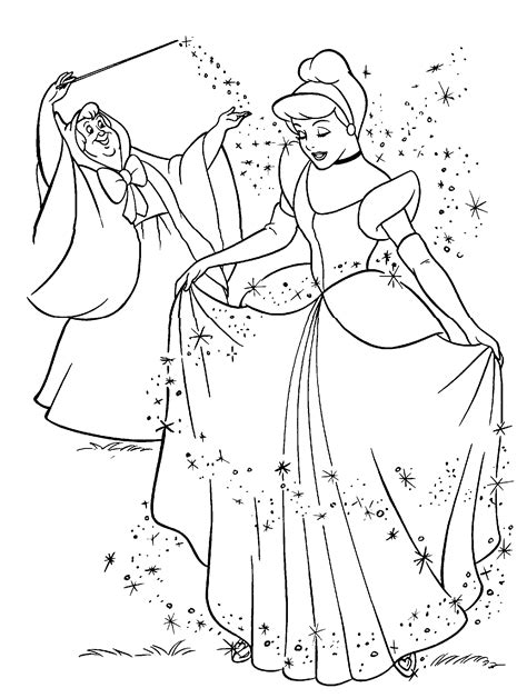 Free Printable Cinderella Coloring Pages For Kids
