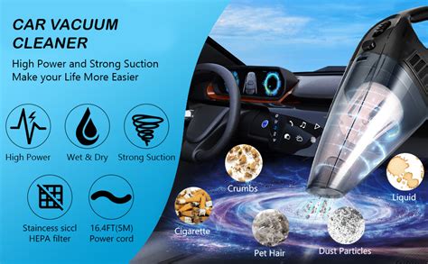YOZO Powerful Portable & High Power 12V Orange Car Handheld Vacuum for ...