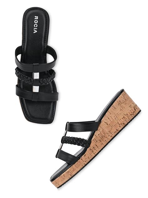 Shop Rocia By Regal Black Women Casual Wedges 60084BLACK