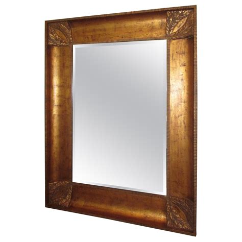 Jansen Fashioned Chavel Ebonized Floor Chevel Mirror with Bronze Mounts ...