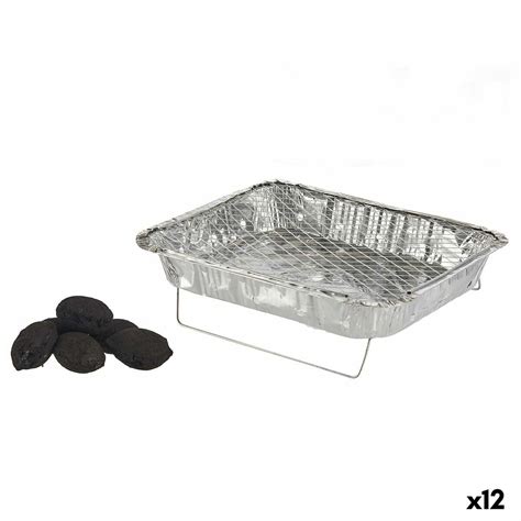 Barbecue Usa e Getta Alluminio Carbone 23,5 x 6 x 30,5 cm (12 Unità ...