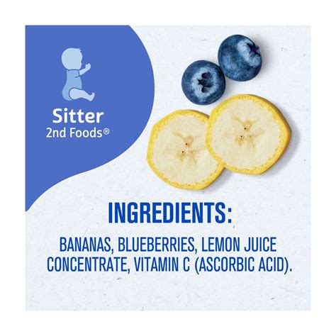 Buy Gerber Stage 2 Baby Food, Banana Blueberry Jar, Fruit Puree, Non ...
