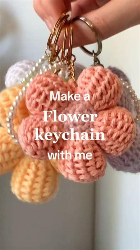 Image result for Crochet Keychain Tutorial Flower
