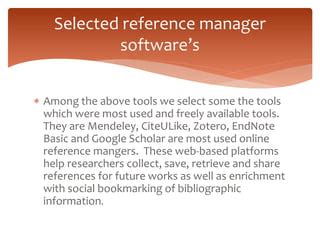 Reference Management Software Comparison 的图像结果