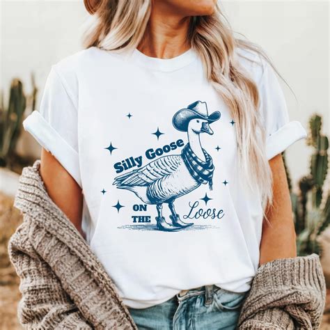Silly Goose Shirt, Funny Goose Shirt, Goose Lover Tee, Goose Meme Shirt ...